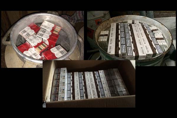 Полицейские изъяли 178 000 сигарет и 200 литров самогона