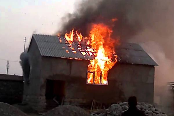 В Резекненском крае горел дом
